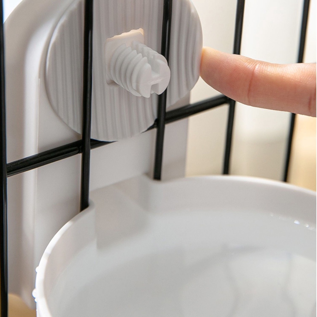 Bộ bát ăn uống treo chuồng tự động cho chó mèo, khay treo chuồng cho chó mèo