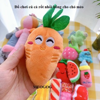 Đồ chơi củ cà rốt nhồi bông kêu bíp bíp - đồ chơi cho chó mèo meogog