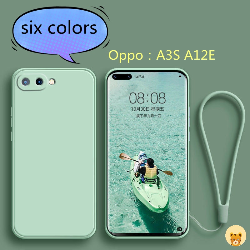 Ốp Điện Thoại TPU Silicone Mềm Có Dây Đeo Thời Trang Cho Oppo A3S A12E
