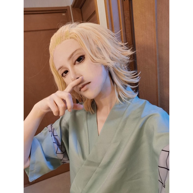 Tokyo Revengers cos Clothing cosplay Costume Mikey Short Kimono Wig Clogs Suit Perfect Restoration