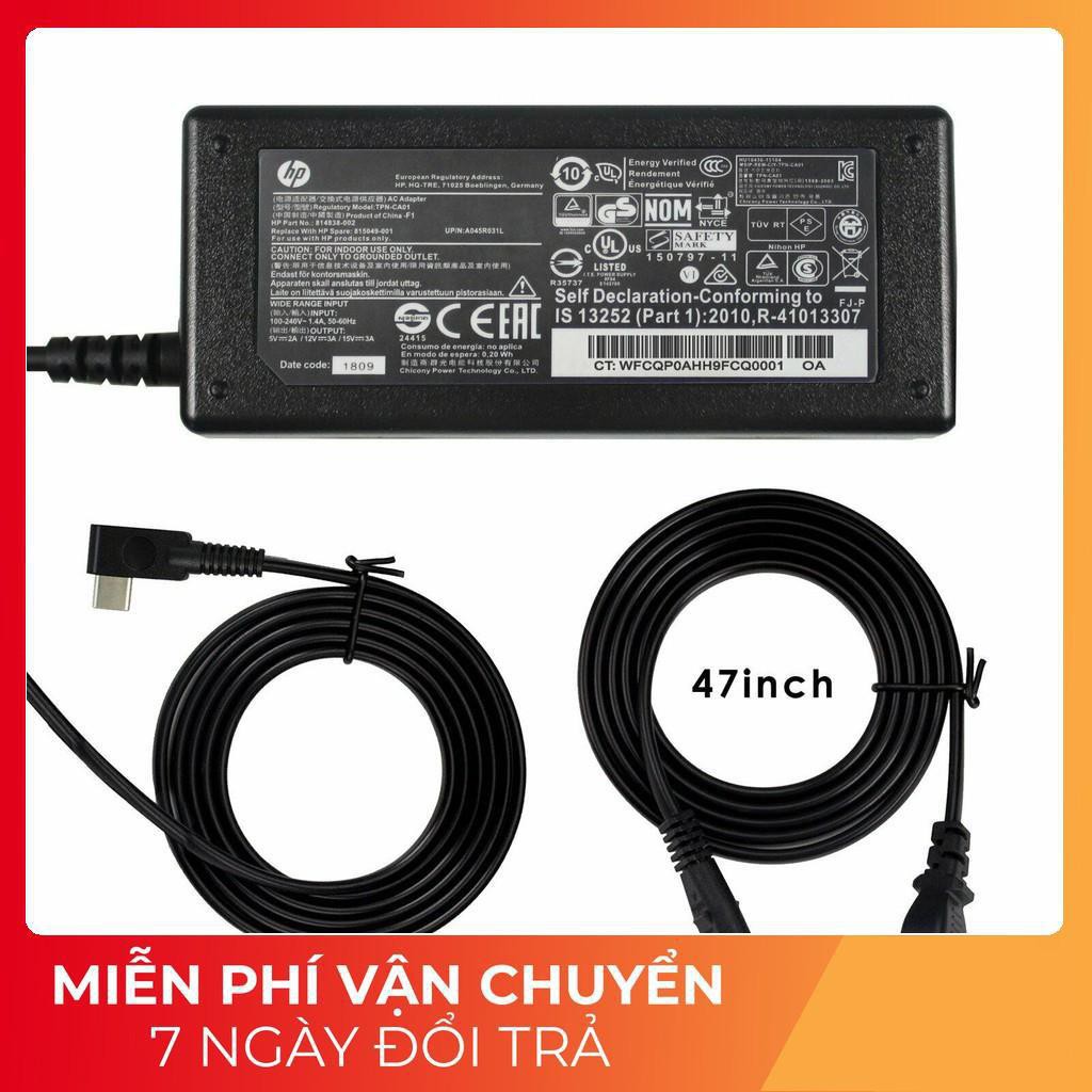 ⚡️[Sạc zin]Sạc laptop hp 20V-2.25A 15V-3A 9V-3A 5V-3A chân c