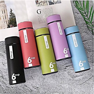 Bình nước thủy tinh bọc nhựa 450ml - bình màu 6UP