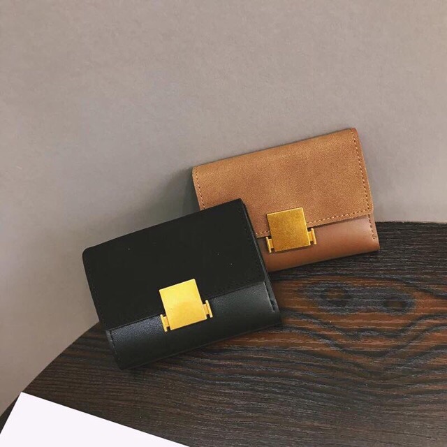 Ví mini da lộn khoá vuông | BigBuy360 - bigbuy360.vn