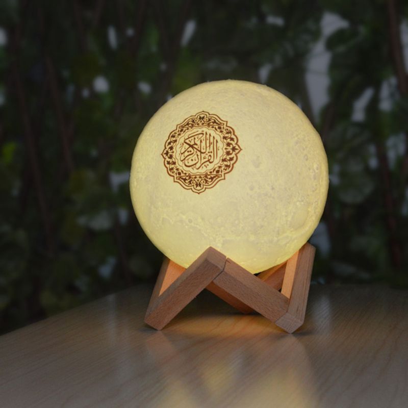 Star✨ Quran Bluetooth Speakers Remote Control LED Nigt Moon Lamp Quran Speaker