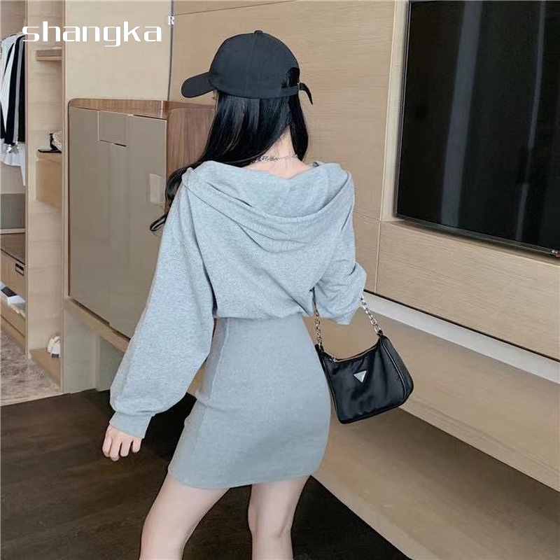 Đầm Hoodie Ngắn Siêu Mỏng Thời Trang Cho Nữ