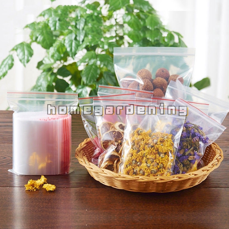 Bộ 100 Túi Zip Nhựa Trong Suốt 9 Size