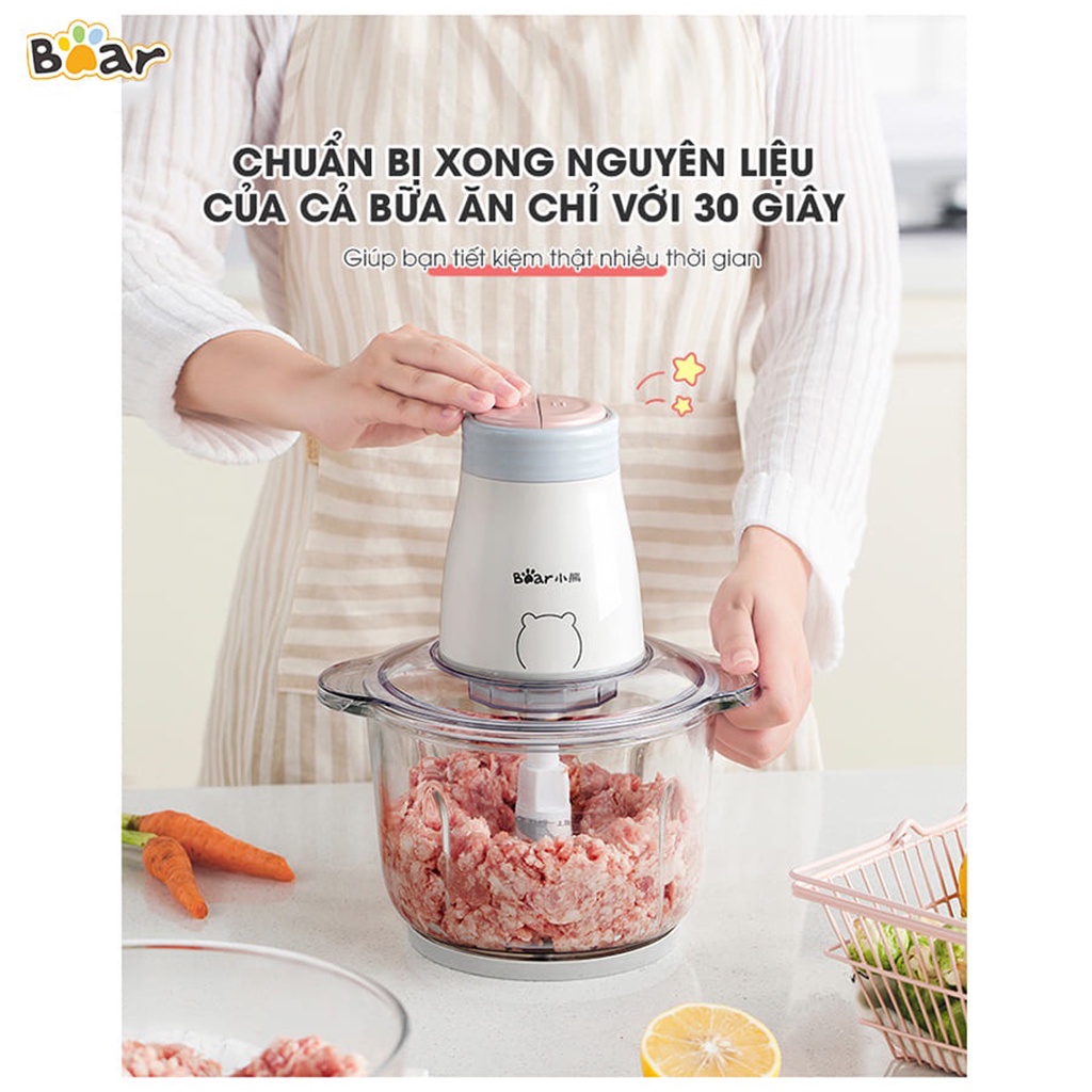 Máy Xay Thịt Đa Năng Bear QSJ-D03A8 kèm quà tặng của bear ( BẢN MỚI 2022)