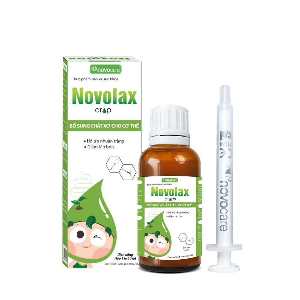 Bổ sung chất xơ Novocare - Novolax Drops chất xơ hòa tan giảm táo bón chuyên biệt cho trẻ từ 6 tháng tuổi