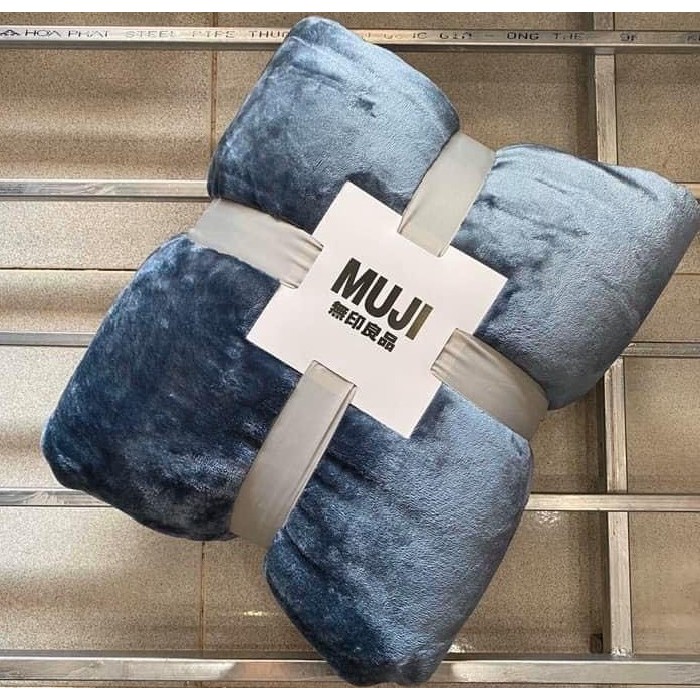 Chăn lông thỏ Muji xuất Nhật 2*2.3m (1.8kg)