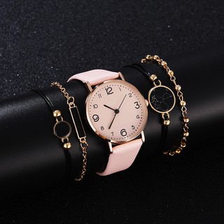 Set 5 Đồng Hồ Quartz Dây Da Cho Nữ