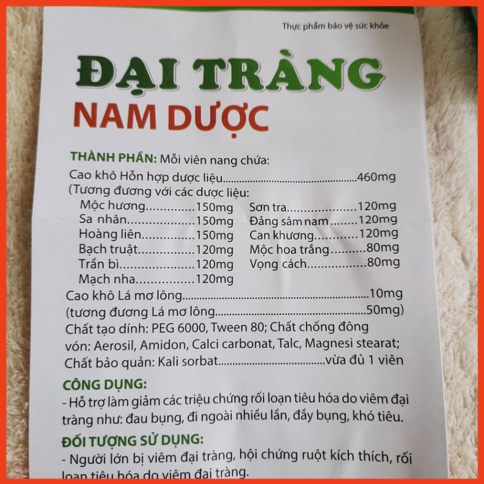 Đại tràng nam dược, giảm viêm đại tràng, táo bón, chướng bụng, đầy hơi