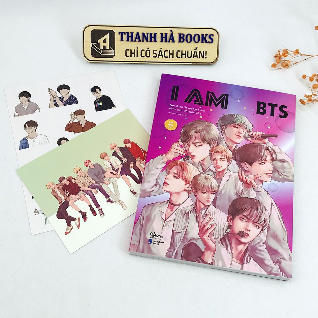 Sách - I am BTS - Truyện tranh bản tiếng Việt (Kèm Sticker và postcard)