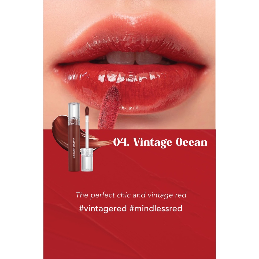 Son Tint Bóng ROMAND Glasting Water Tint chính hãng Hàn Quốc siêu lì lâu trôi cho môi căng mọng