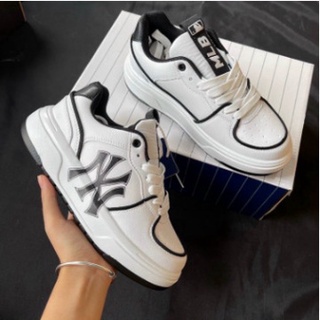 Giày mlb chunky liner ny new york yankees màu xanh, đen cổ thấp dành cho cả nam và nữ fullbox