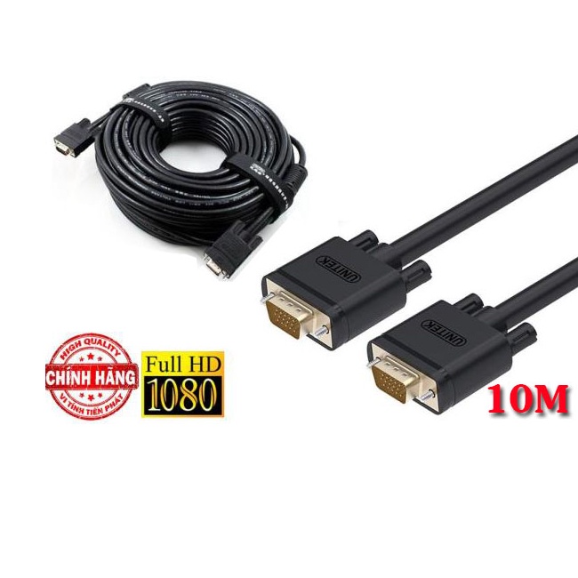 CABLE VGA UNITEK YC506A (10m) - Kết nối PC tới PC, PC và Laptop tới Tivi LCD và Máy chiếu