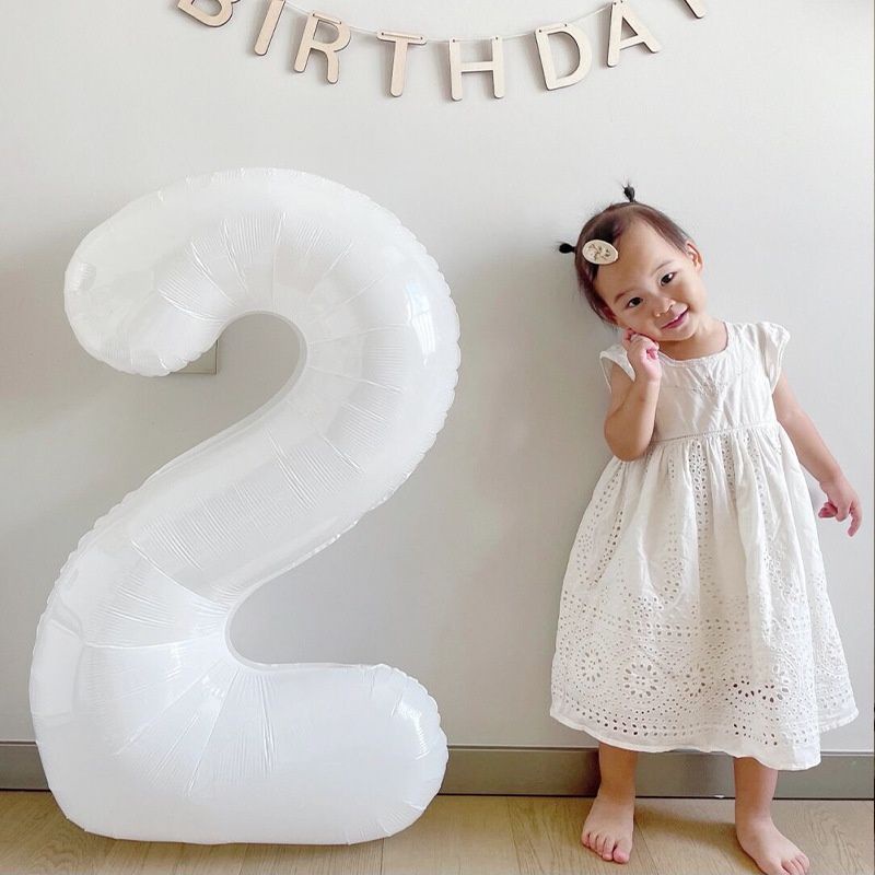 Số trắng 32' trang trí sinh nhật