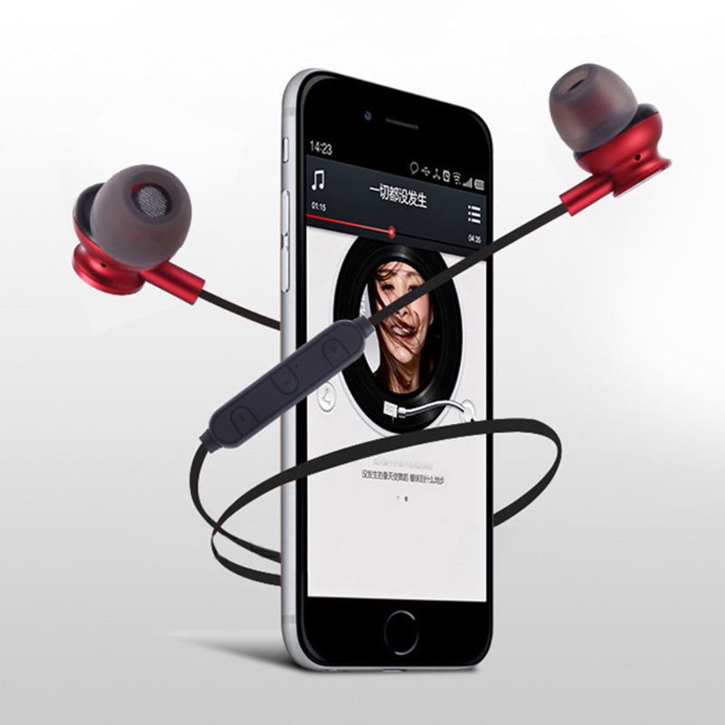 Tai Nghe Bluetooth bonj Kiểu Dáng Thể Thao Có Dây Đeo Cổ Tiện Dụng