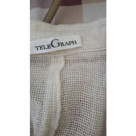 Vest Blazer Hàn 2hand kẻ sọc màu kem