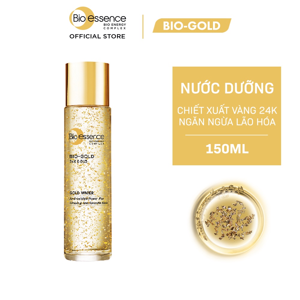  Nước dưỡng ngăn ngừa lão hóa Bio-Essence Bio-Gold Bio-Essence Gold chiết xuất vàng 24k 150ml