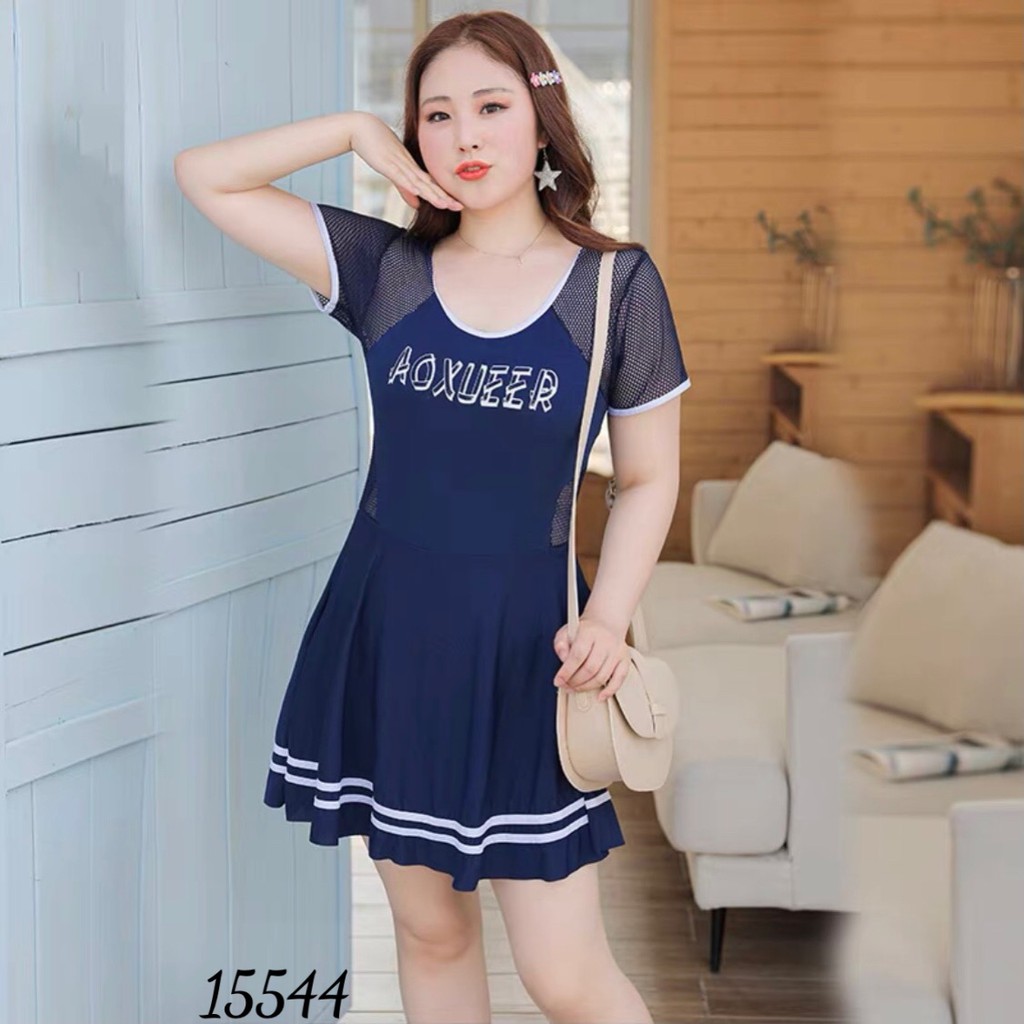 SALE 15544 Đồ bơi BIG SIZE phối lưới AOX