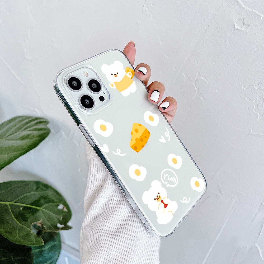 Ốp Điện Thoại Tpu Mềm In Hình Gấu Hoạt Hình Cho iPhone 11 12 13 pro Max XS X XR XS Max 7 8 6 6s plus 4 5 SE 2020