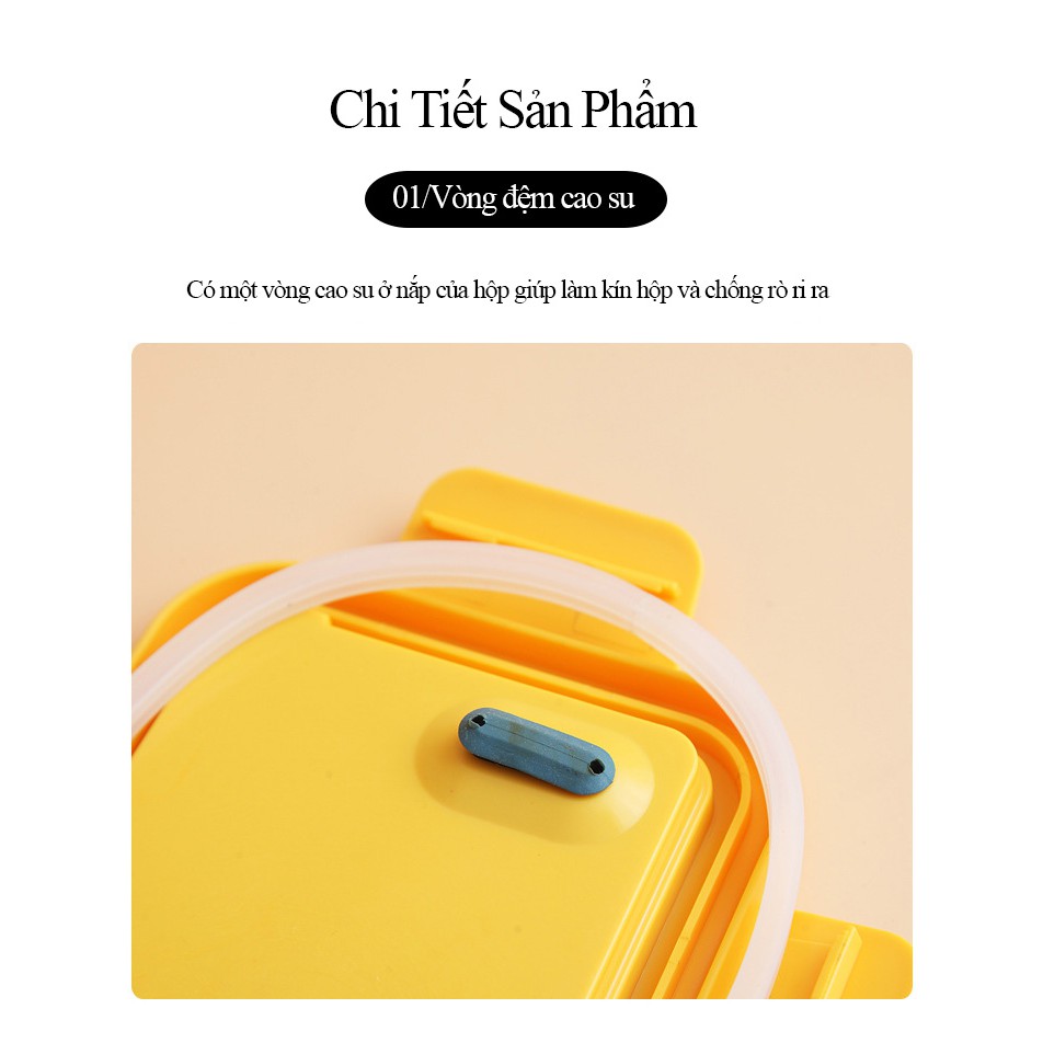 Hộp Đựng Cơm Văn Phòng Hộp Đựng Thức Ăn Giữ Nhiệt 2 Ngăn LUNCH BOX 1100ml - Tặng Kèm Bộ Đũa Muỗng | BigBuy360 - bigbuy360.vn
