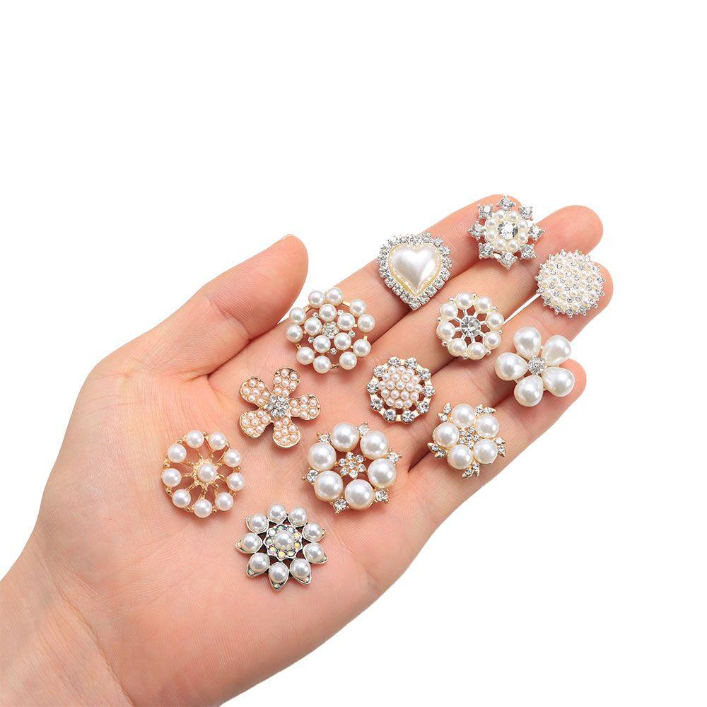 BEAUTY Bộ 5 Cái Cài Áo Hình Hoa Đính Pha Lê