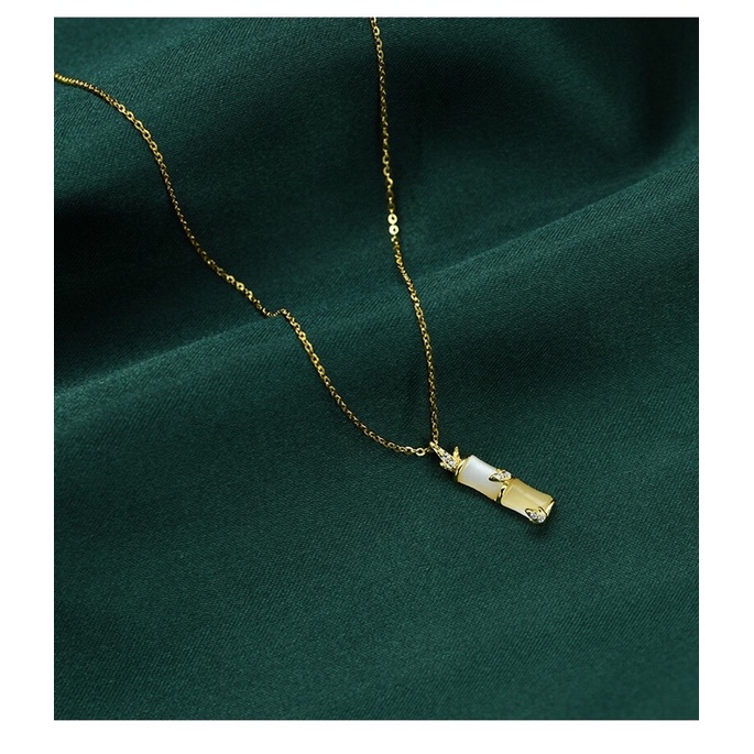 Dây chuyền mặt đốt tre Sterling Silver