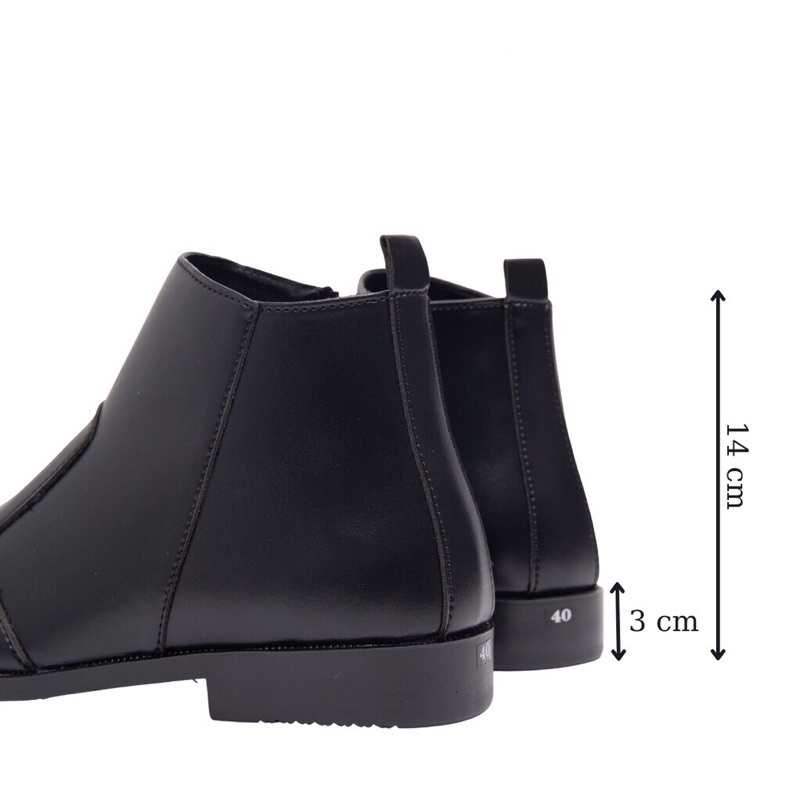 Giày boots nam Chelsea Boots Classic cổ Khoá đế khâu