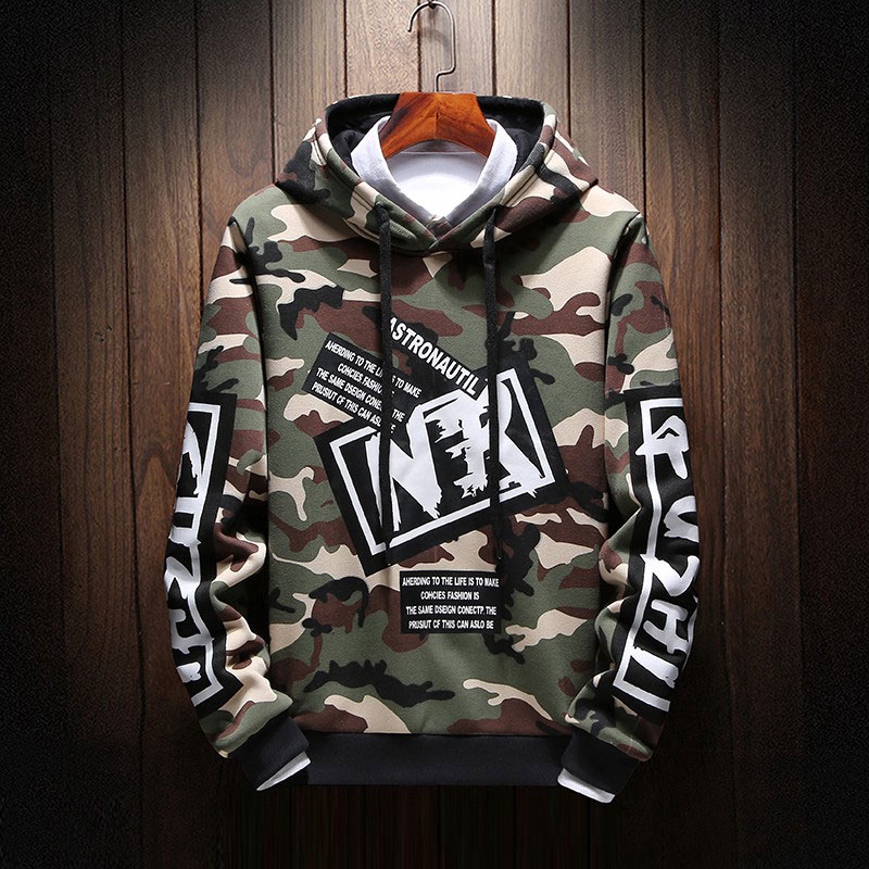 Áo hoodie họa tiết camo cho nam # 0823