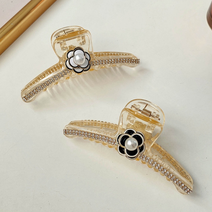 Kẹp Tóc Hình Hoa Trà Đính Đá Thời Trang Cho Nữ