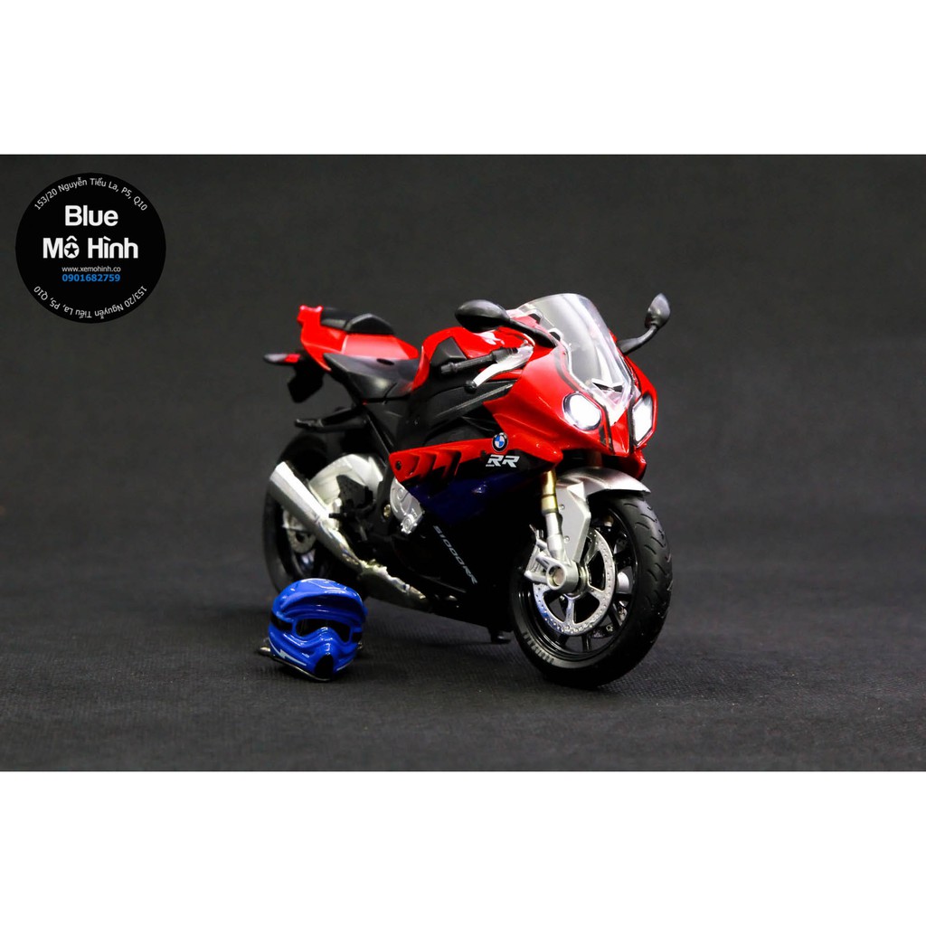 Blue mô hình | Mô hình xe Moto BMW S1000RR sáng đèn tỷ lệ 1:12