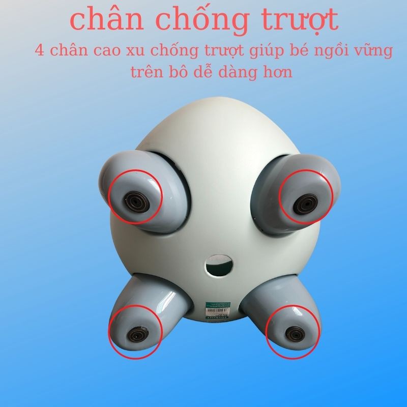 Bô vệ sinh trẻ em Hokori cho bé từ 6 tháng đến 5 tuổi chống trơn trượt có chỗ dựa và khay