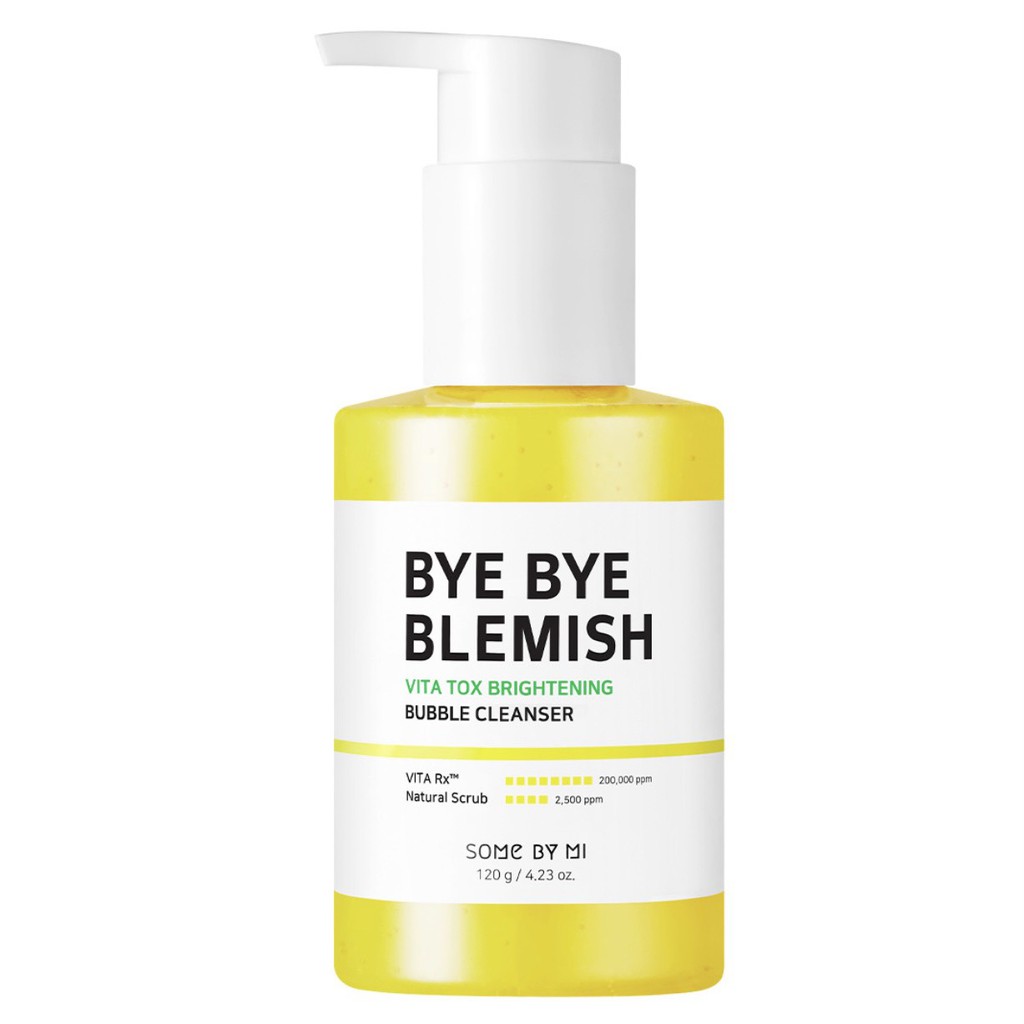 Gel Rửa Mặt Some By Mi Sủi Bọt Làm Sạch & Sáng Da 120g Bye Bye Blemish Vita Tox Brightening Bubble Cleanser Chính Hãng