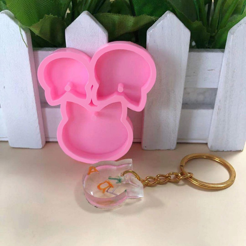 Khuôn Silicone Làm Móc Khóa Thủ Công Hình Mèo