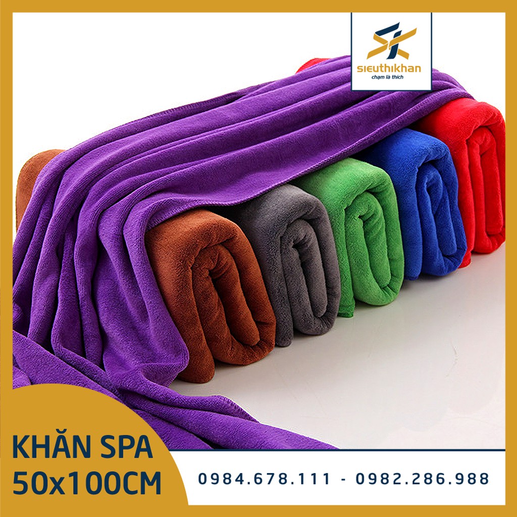 Khăn tắm, khăn đắp body cỡ trung 50x100cm cho spa, khăn mềm, hút nước và nhanh khô | SIÊU THỊ KHĂN