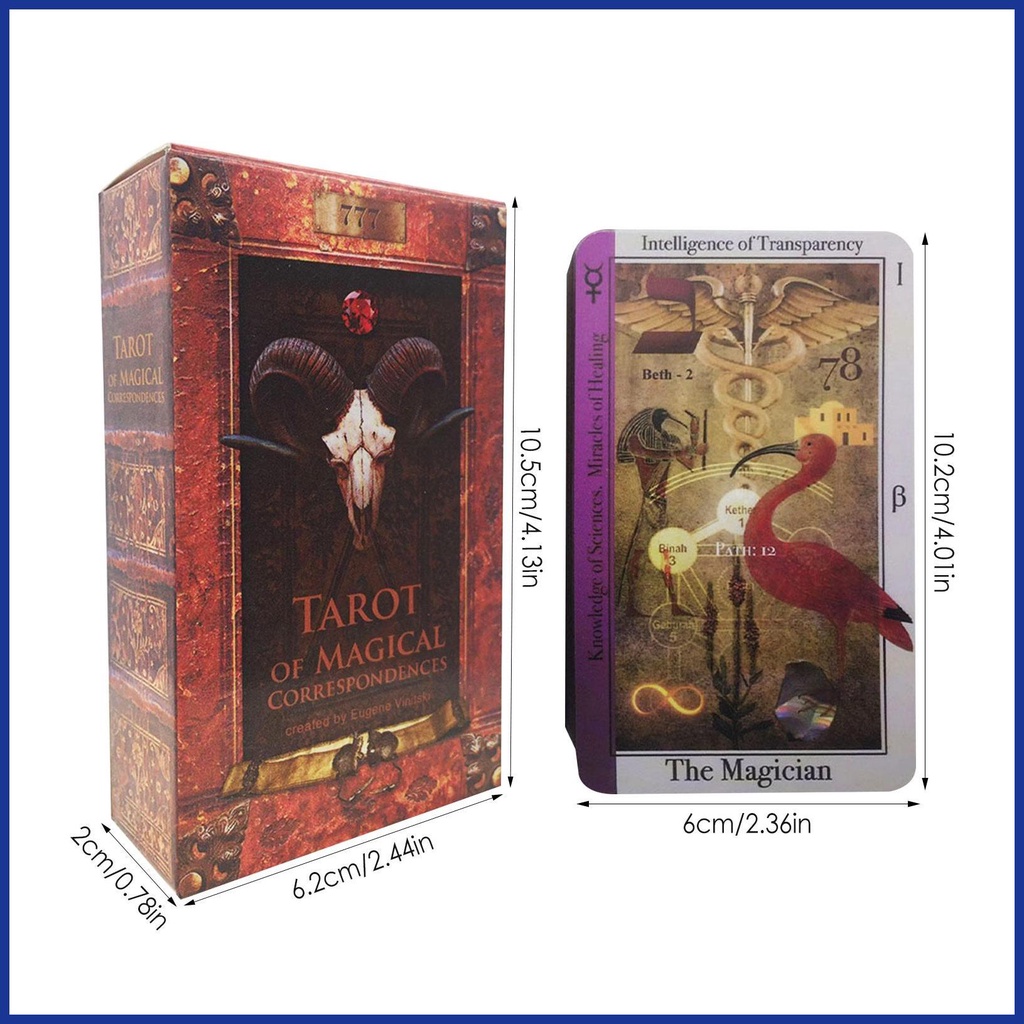 Bộ Bài Tarot 78 Lá Hình Mèo Hoạt Hình Phiên Bản Tiếng Anh Chất Lượng Cao