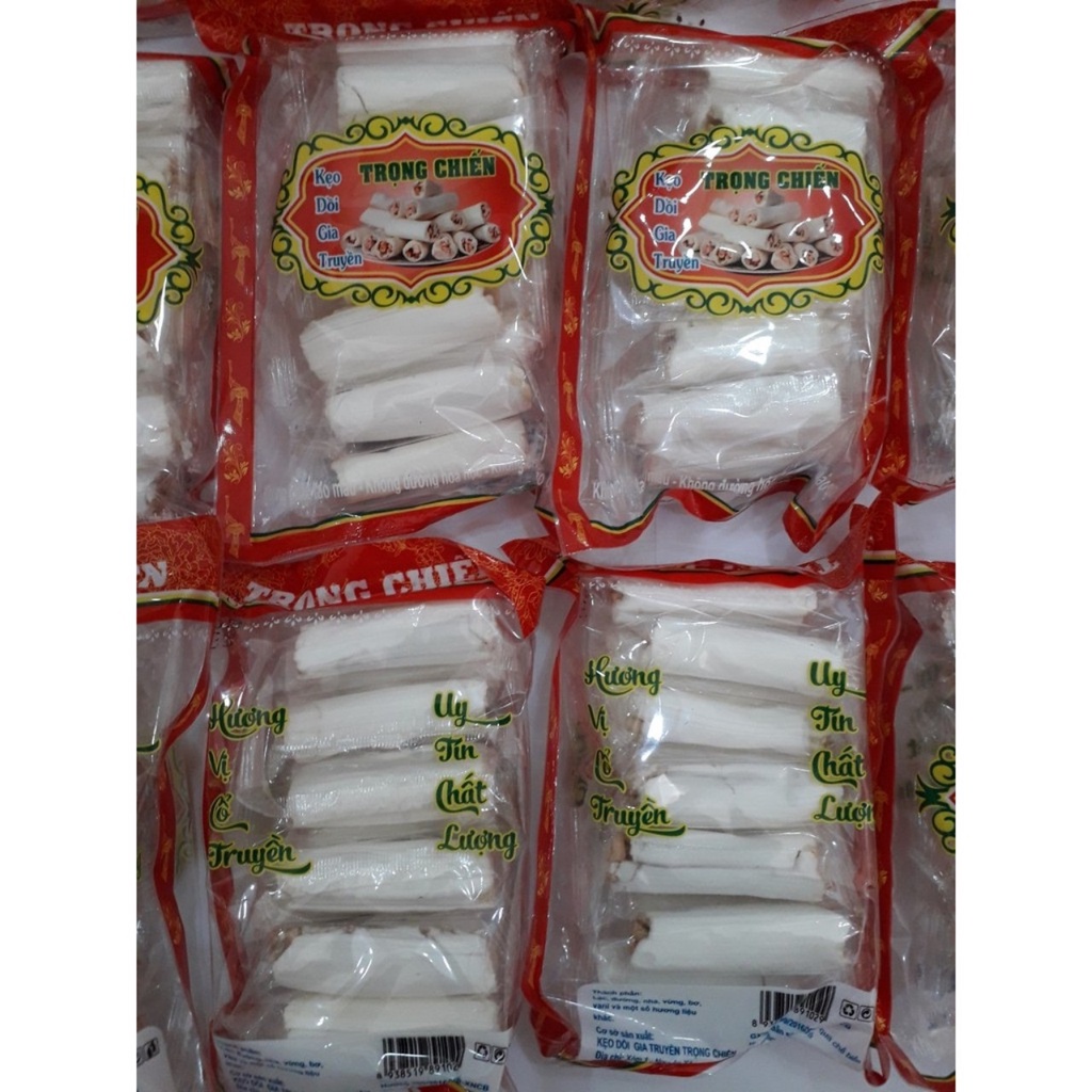 Kẹo dồi lạc vừng Trọng Chiến Đặc sản Thái Bình - Kẹo Kéo Giòn Ngon - Đồ ăn vặt