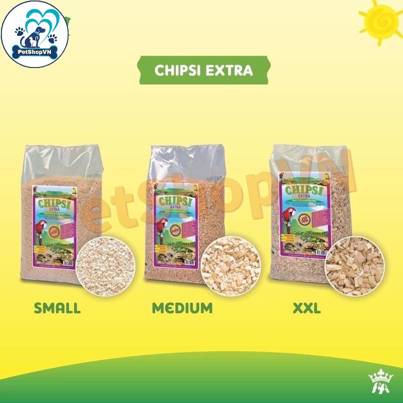 Lót Chuồng Cho Bò Sát CHIPSI EXTRA Bao 3Kg Nhập Khẩu Đức