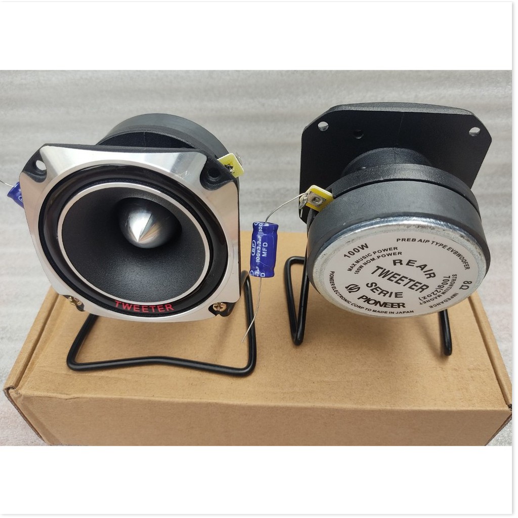 BỘ LOA TĂNG TREBLE RỜI + 2 TREBLE PIONE TITAN VUÔNG KÈM CHÂN VÀ TỤ 3.3