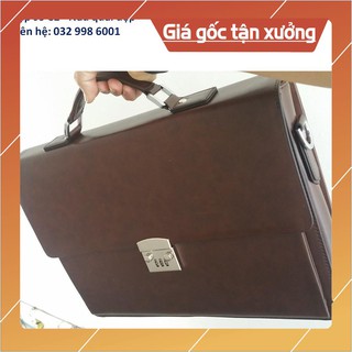 cặp khóa số , cặp da khóa số nâu đốm C2