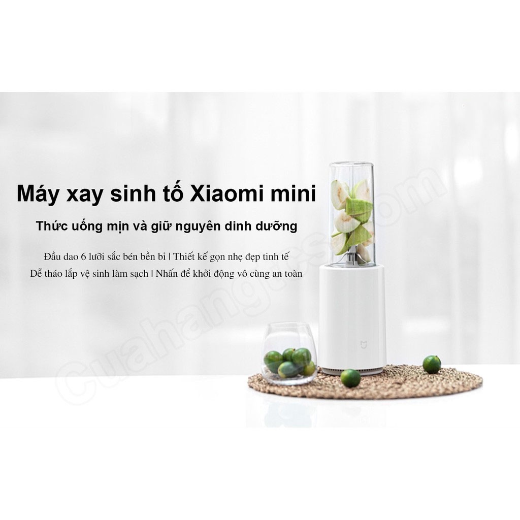 Máy xay sinh tố Xiaomi Mijia MJLLJ01PL -Dung tích 500ml công suất 350W 6 lưỡi dao thép 301 không gỉ siêu khoẻ