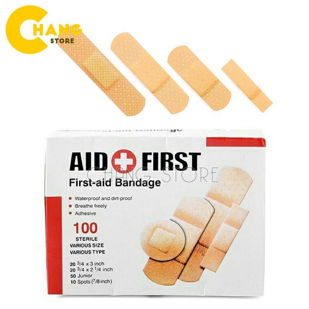 Băng Gâu Cá Nhân Dán Vết Thương Urgo Aid First hộp 100 miếng Tiện Dụng