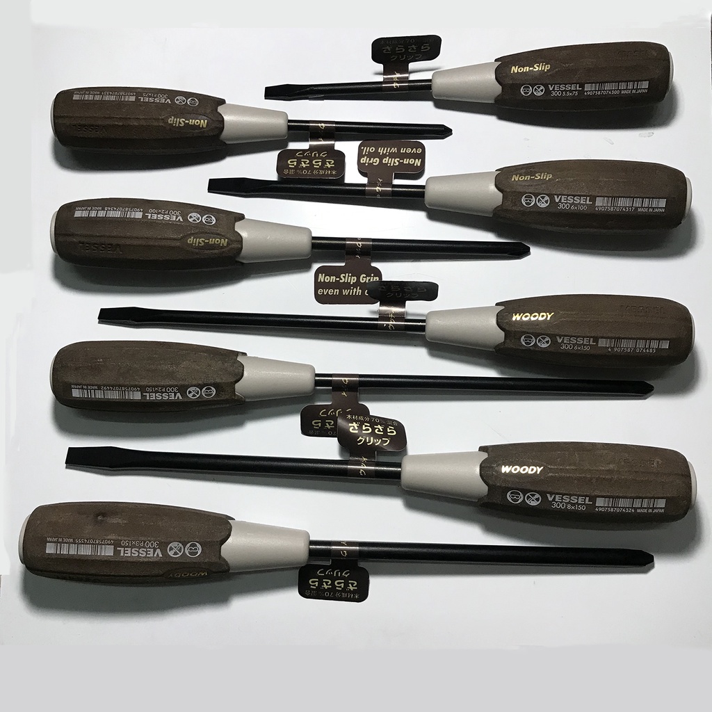 Tô Vít Cán Gỗ Chống Trượt No.300 Vessel Cao Cấp Made In Japan Hàng Chính Hãng | Mezoha