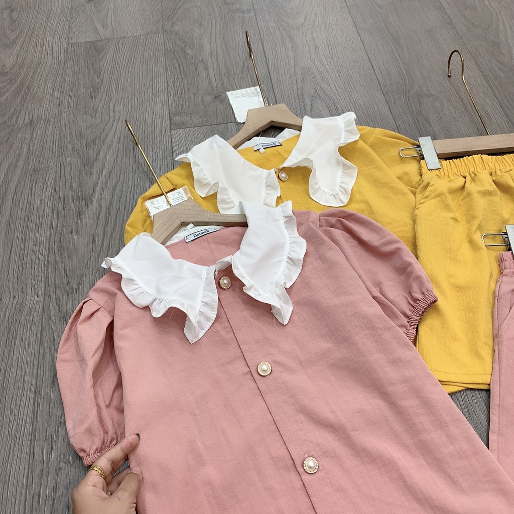 [Mã FAXANH245 giảm 10K đơn 50K] Set Đũi Cổ Bèo Cúc Ngọc Cao Cấp | BigBuy360 - bigbuy360.vn