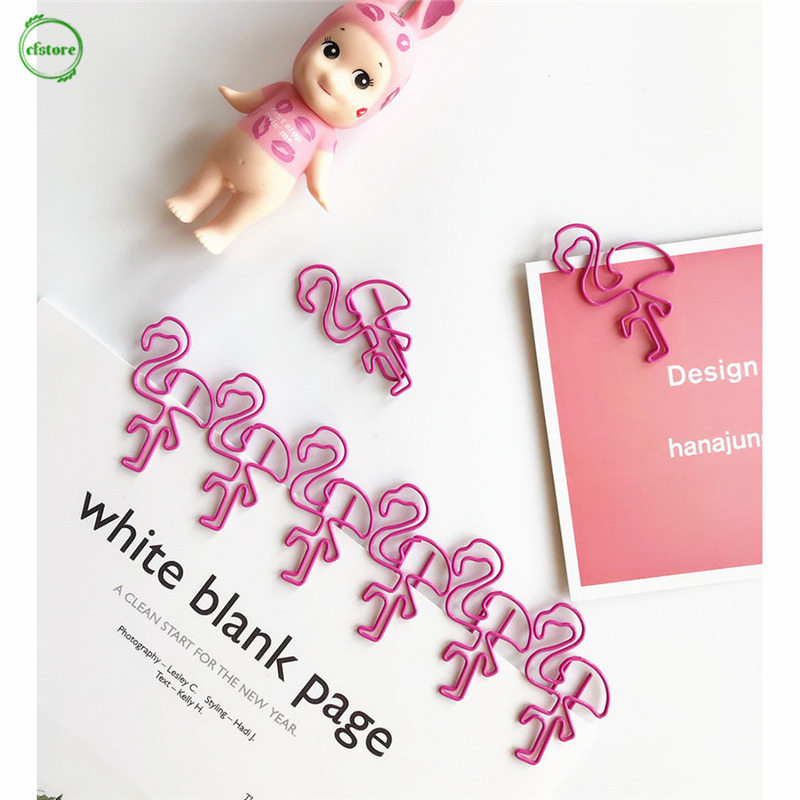 CF Flamingo Bookmark Planner Paper Clip Metal Material Bookmarks for Book Stationery School Office Supplies