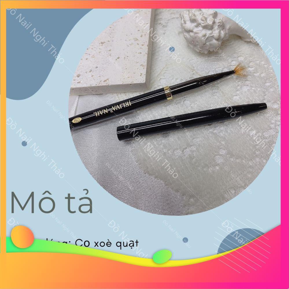 vr Cọ vẽ móng , cọ quạt vẽ nail rắc nhũ Jeliva số 09