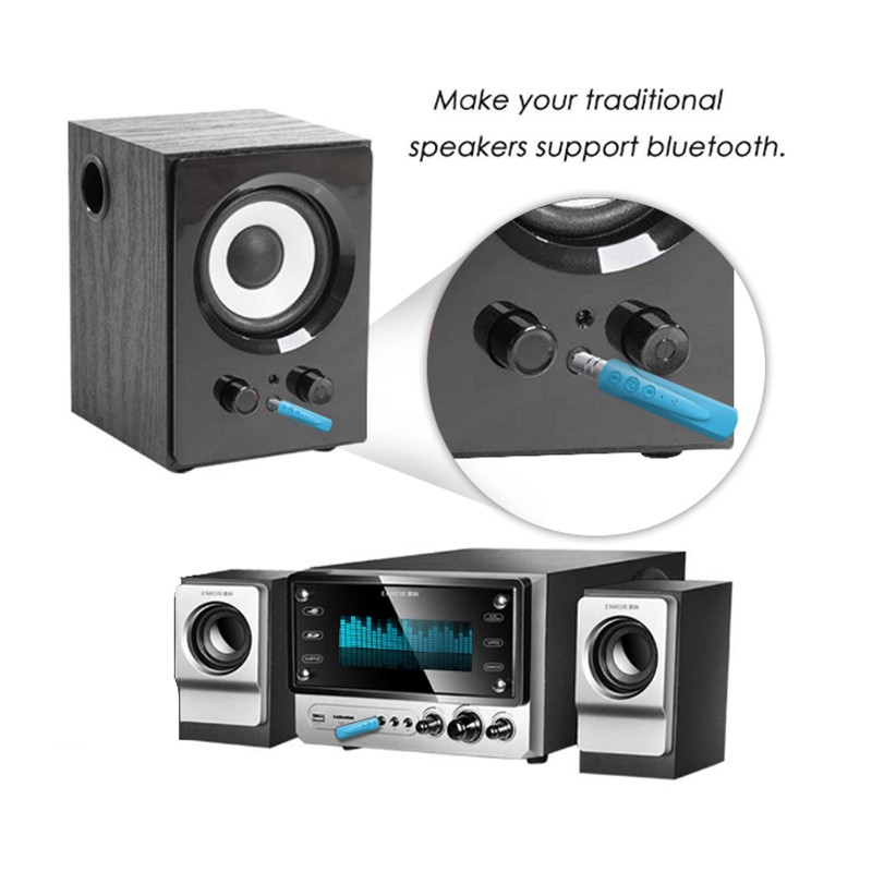 3.5mm Bluetooth Car Kit Audio Adapter Auto AUX Speaker Headphone Clip Receiver