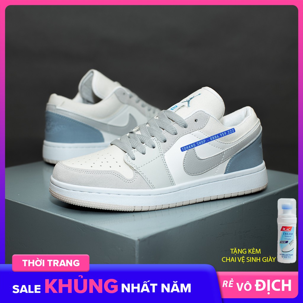 [Full Box + Freeship + Quà] Giày Thể Thao Jd Low Nam Nữ Màu Trắng Paris .