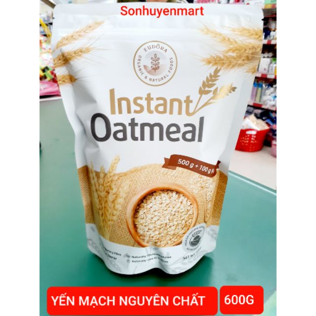 600g Yến mạch Organic nguyên chất ăn liền instant oatmeal